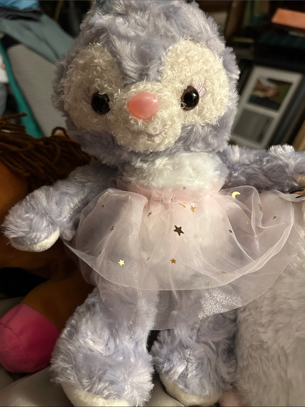 Disney Resorts Tokyo Japan ‘s Stella Lou Lavender Bunny with Pink Shiny Star Tut